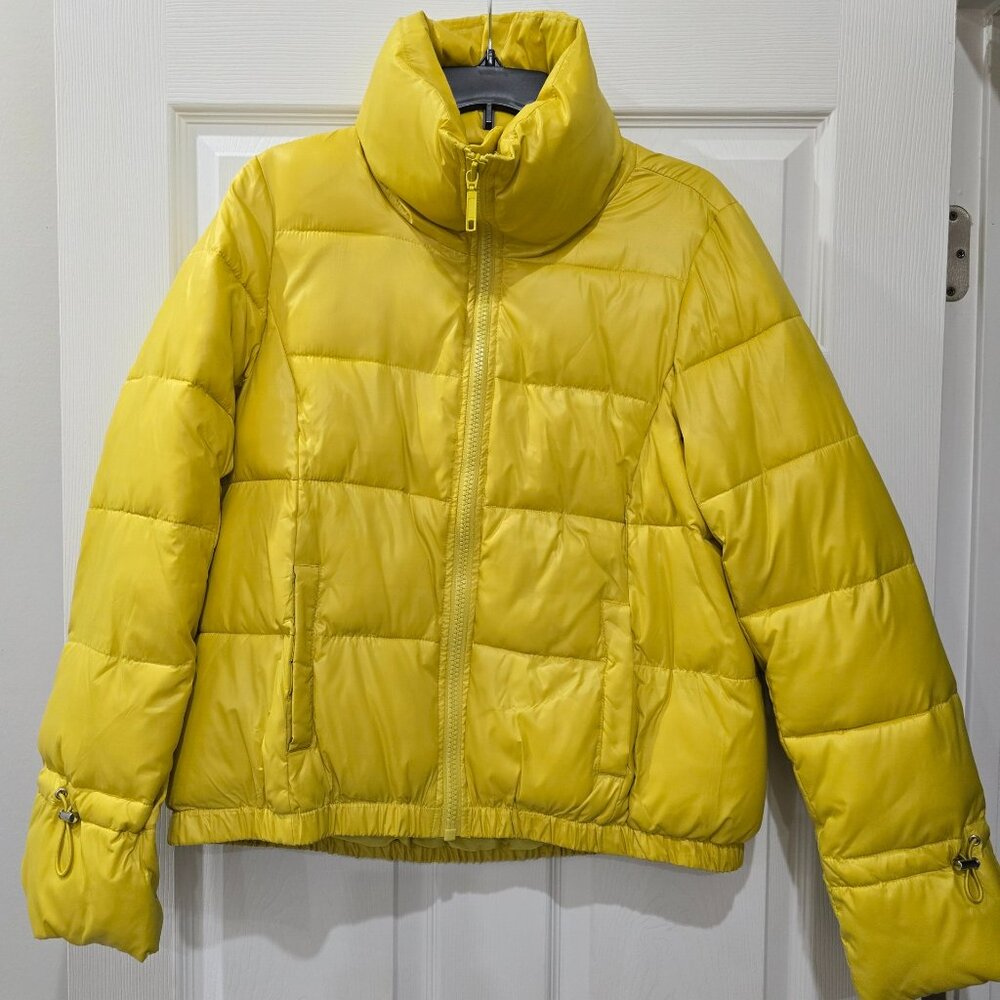 Loft Yellow Puffer Jacket Size M